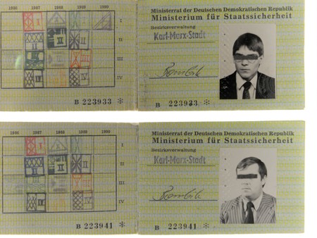 MfS Mitarbeiterausweis, genannt "Klappfix"
